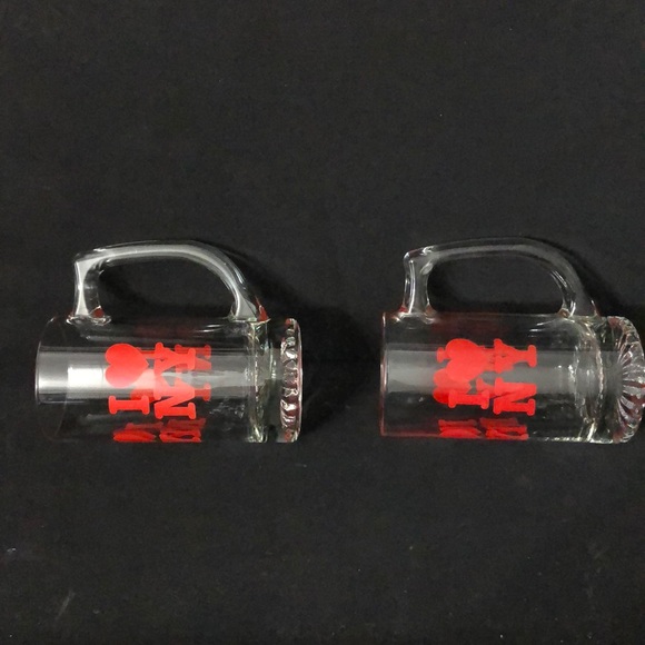 VINTAGE I LOVE NEW YORK set of 6 GLASSES CAPS - Picture 5 of 9